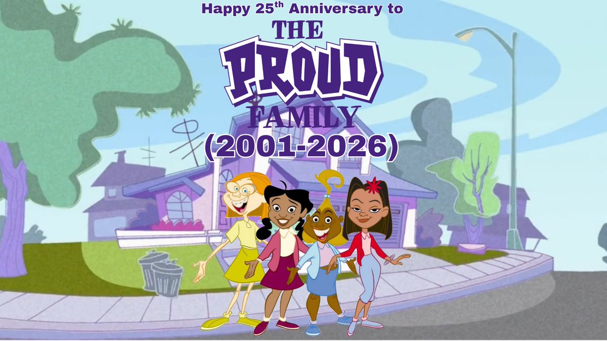 IJStarz18's tweet photo. 25 years ago on this day, The Proud Family premiered on Disney Channel.

Happy 25th Anniversary to one of my favorite Disney Channel original animated series, The Proud Family! https://t.co/3ACB56w9qC