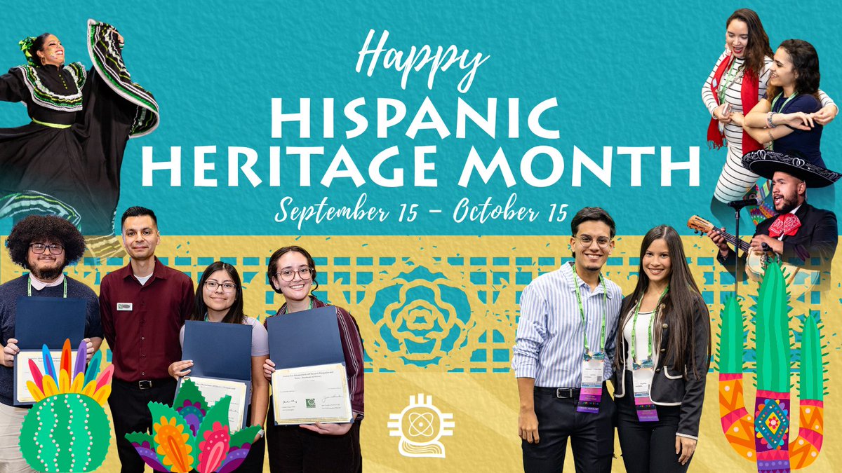 SACNAS's tweet photo. Happy Hispanic Heritage Month! 🎉

Let’s celebrate our heritage and the many ways our communities are shaping #STEM and beyond. 🧪🔬🌎

#HispanicHeritageMonth #SACNAS #SACNISTA #LatinxInSTEM https://t.co/PfdSq8d0kD
