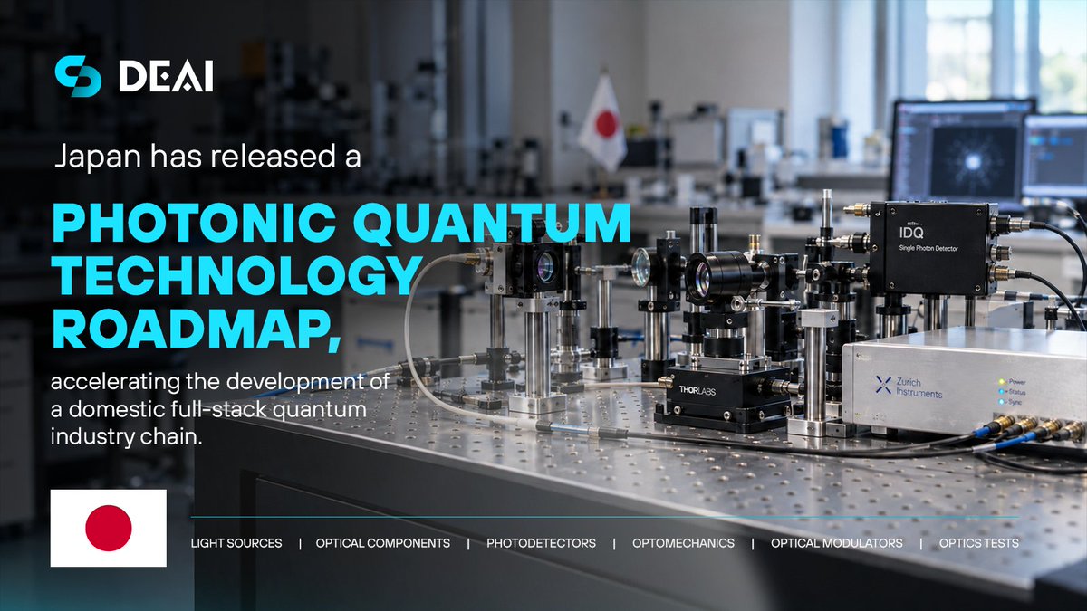 DEAI_quantum's tweet photo. 📰The National Institute of Advanced Industrial Science and Technology (#AIST), in collaboration with RIKEN and Fujitsu, has released a nationwide roadmap for the optical quantum computer supply chain. This marks #Japan's second major quantum technology development blueprint https://t.co/WlORcyzd3r