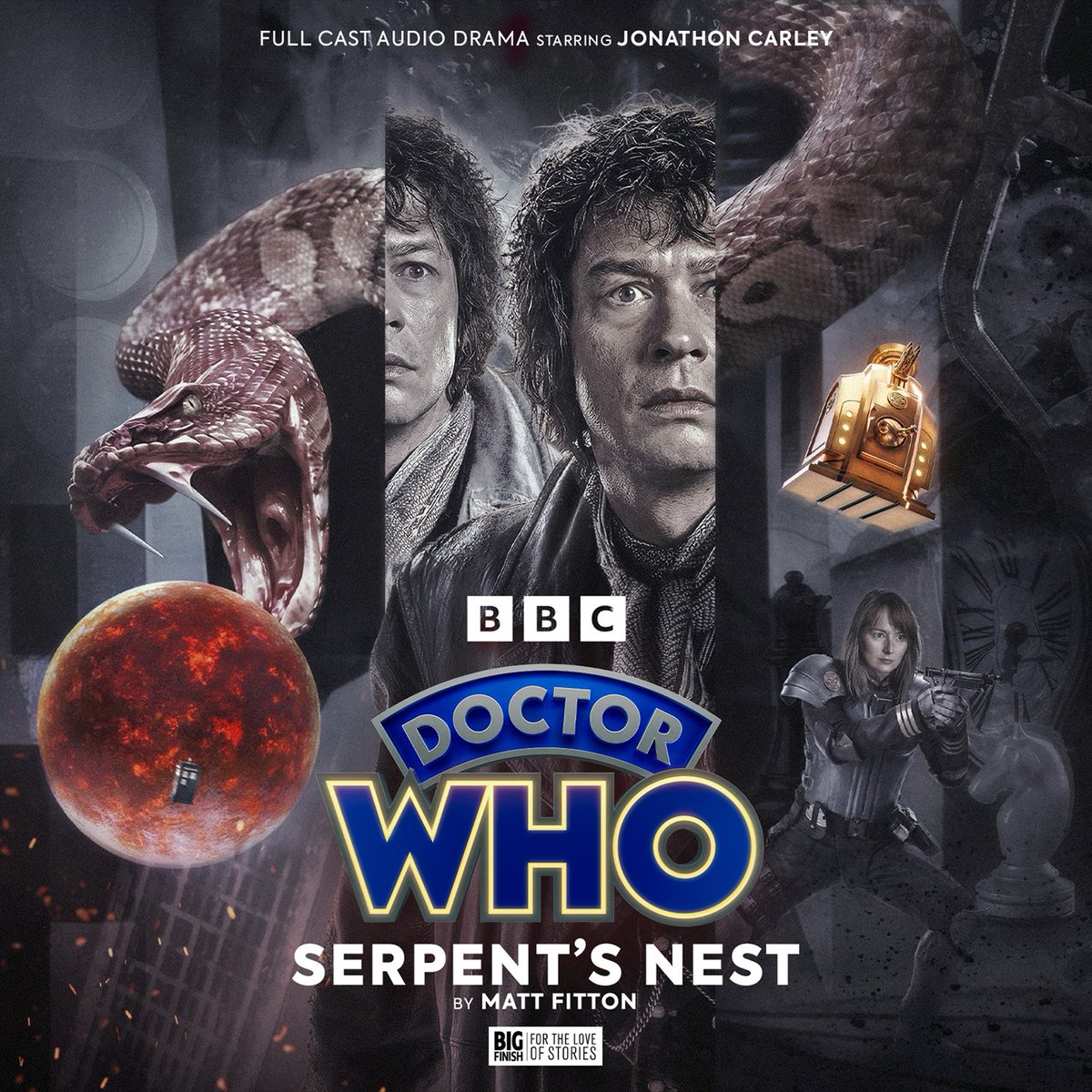 bigfinish's tweet photo. ❤️❤️➕🐍 THE MARA HAS ENTERED THE TIME WAR! Can the War Doctor prevent it from changing hiss-tory? Click https://t.co/I1FZd38y1N to pre-order Doctor Who: Serpent's Next as a download to own and/or collector's edition CD now. https://t.co/Wu39eZVVWf