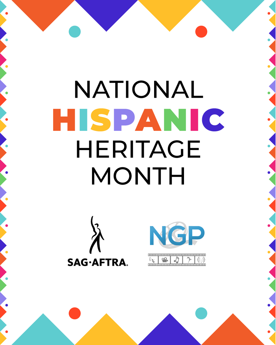 NextGenPerforms's tweet photo. Join us in celebrating #HispanicHeritageMonth and the contributions and achievements of Hispanic SAG-AFTRA members who continue to shape our industry. ❤️ https://t.co/7zdsUuxbYU