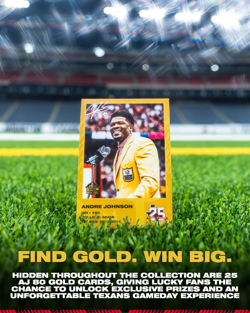 HoustonTexans's tweet photo. 🚨 TEXANS TRADING CARDS 🚨

SCORE A PACK. FIND THE GOLD: https://t.co/DtY2BLTWCd https://t.co/DjYL4YDP0M