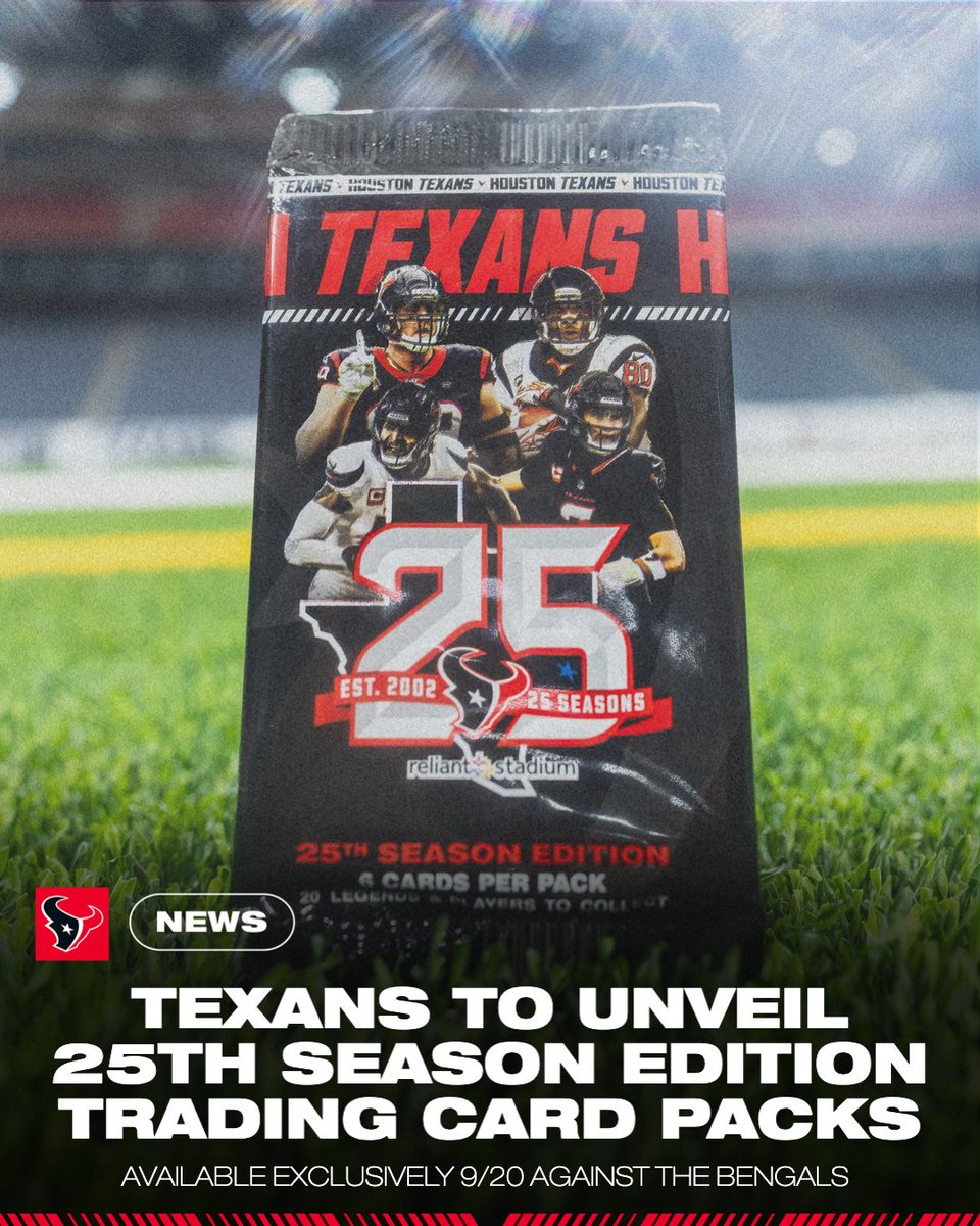 HoustonTexans's tweet photo. 🚨 TEXANS TRADING CARDS 🚨

SCORE A PACK. FIND THE GOLD: https://t.co/DtY2BLTWCd https://t.co/DjYL4YDP0M