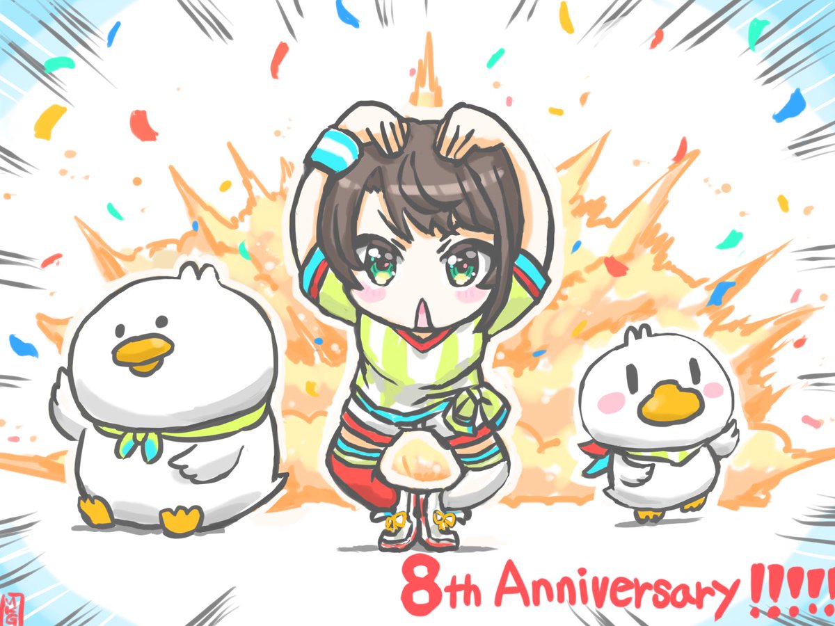 MukagoE12324's tweet photo. 8周祝いのファイティングポーズ　#大空スバル８周年　＃プロテインザスバル https://t.co/2EFug9JVup
