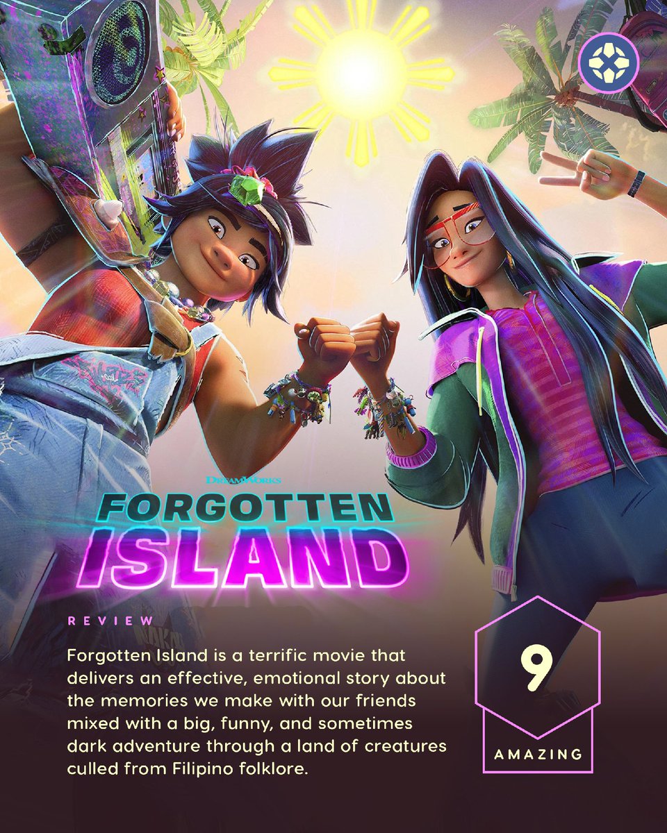 Forgotten Island is a terrific movie that delivers an effective, emotional story about the memories we make with our friends mixed with a big, funny, and sometimes dark adventure through a land of creatures culled from Filipino folklore.

Score: 9