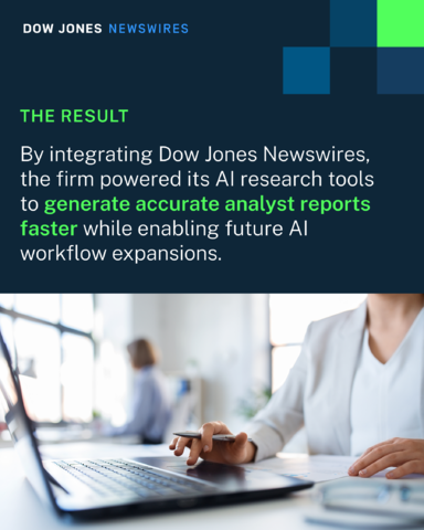 DowJones's tweet photo. How do you stop GenAI hallucinations? Feed your LLMs absolute truth.

An investment firm integrated #DowJonesNewswires data feeds into its AI research tools—powering faster, high-fidelity analyst reports. Learn more: https://t.co/DlwiqI6NHm 

#FinTech #AI https://t.co/hyhxRg5ozZ