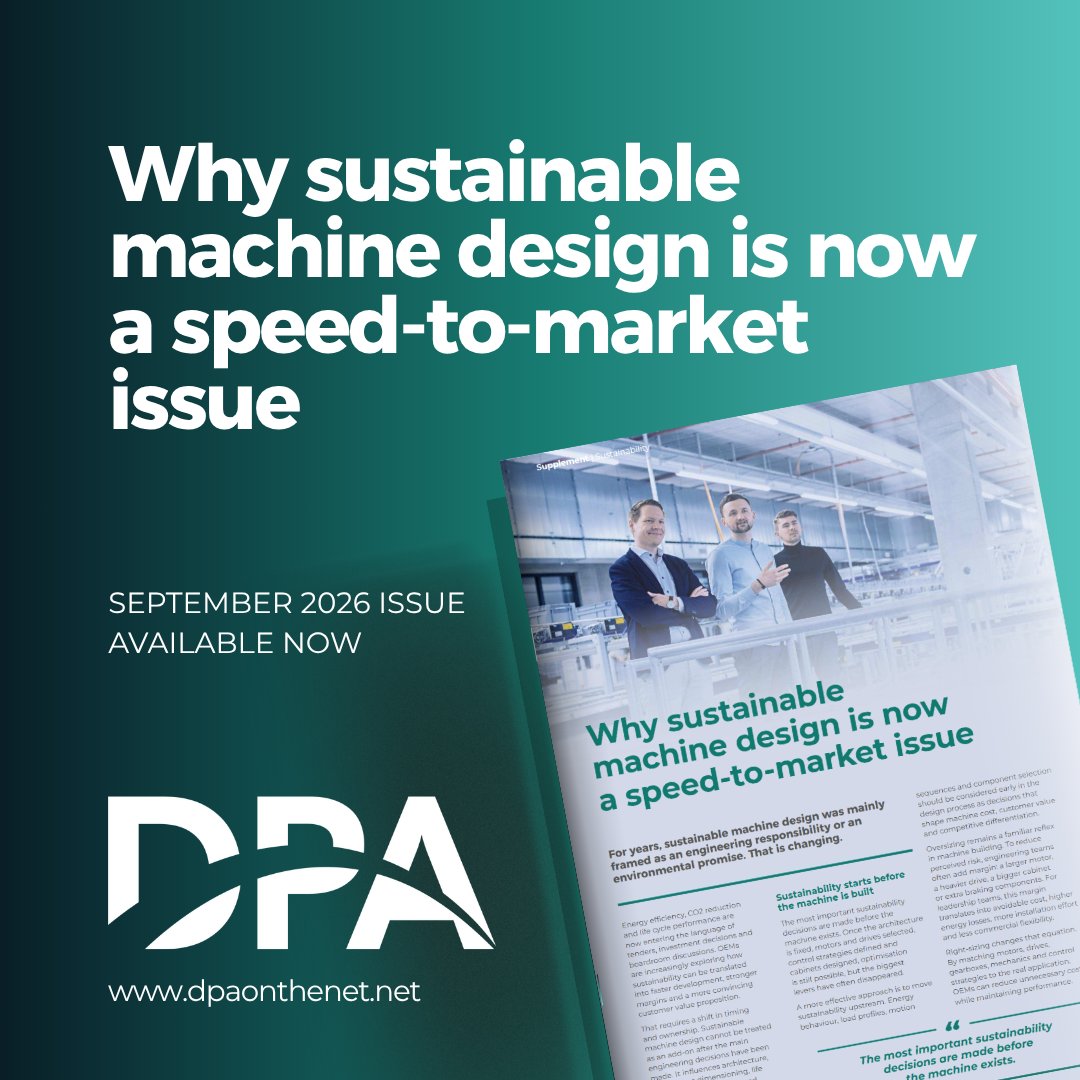 DPAONTHENET's tweet photo. Until recently, sustainable machine design was mainly framed as an engineering responsibility or an environmental promise. That is changing.

For OEM leaders, sustainability is becoming a commercial lever for differentiation and faster market execution.

🔗https://t.co/eQZ1mLab1w https://t.co/rMY1NtKINb
