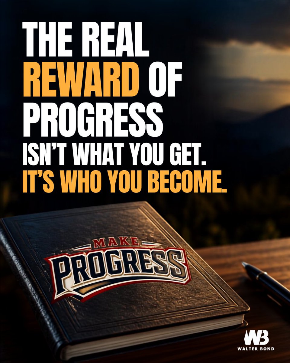 walterbond's tweet photo. Goals give you something to achieve. Progress gives you someone to become.

#GoalSetting #GrowthMindset https://t.co/U8hWMoHS7A