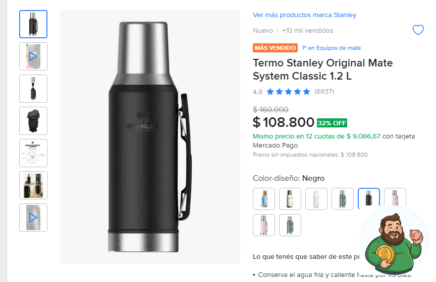 elgordoahorros's tweet photo. 🛒 ¡Mirá este precio!

Termo Stanley Original Mate System Classic 1.2 L a $ 108.800

Antes $ 160.000 · -32% OFF

https://t.co/TggqXrguiu https://t.co/KjV9pepVWc