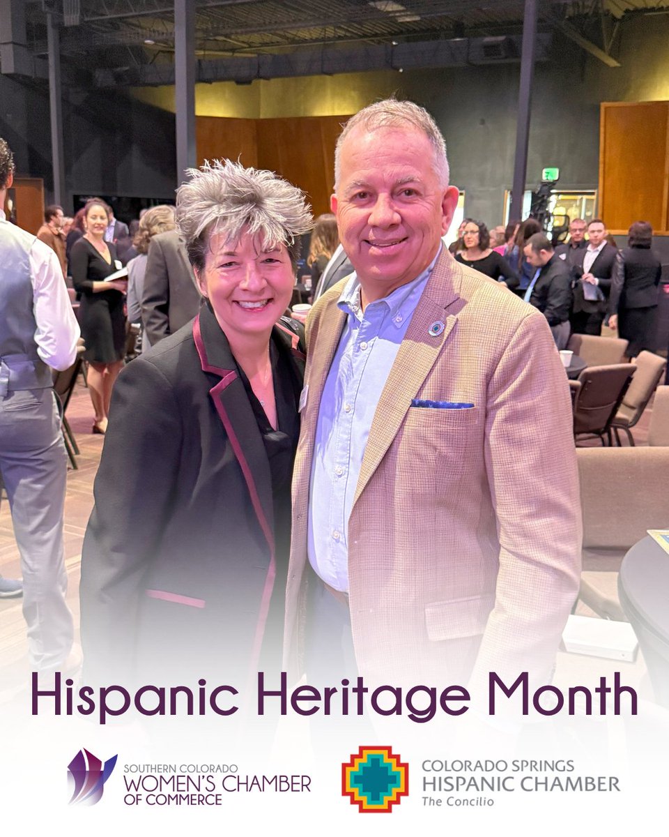 SCWCC's tweet photo. #HispanicHeritageMonth begins today, and we're proud to celebrate it alongside our partners at the Colorado Springs Hispanic Chamber of Commerce. We're grateful for this partnership and for the Hispanic-owned businesses and leaders who add so much to our region's economy.

#SCWCC https://t.co/zUYS2vn5GV