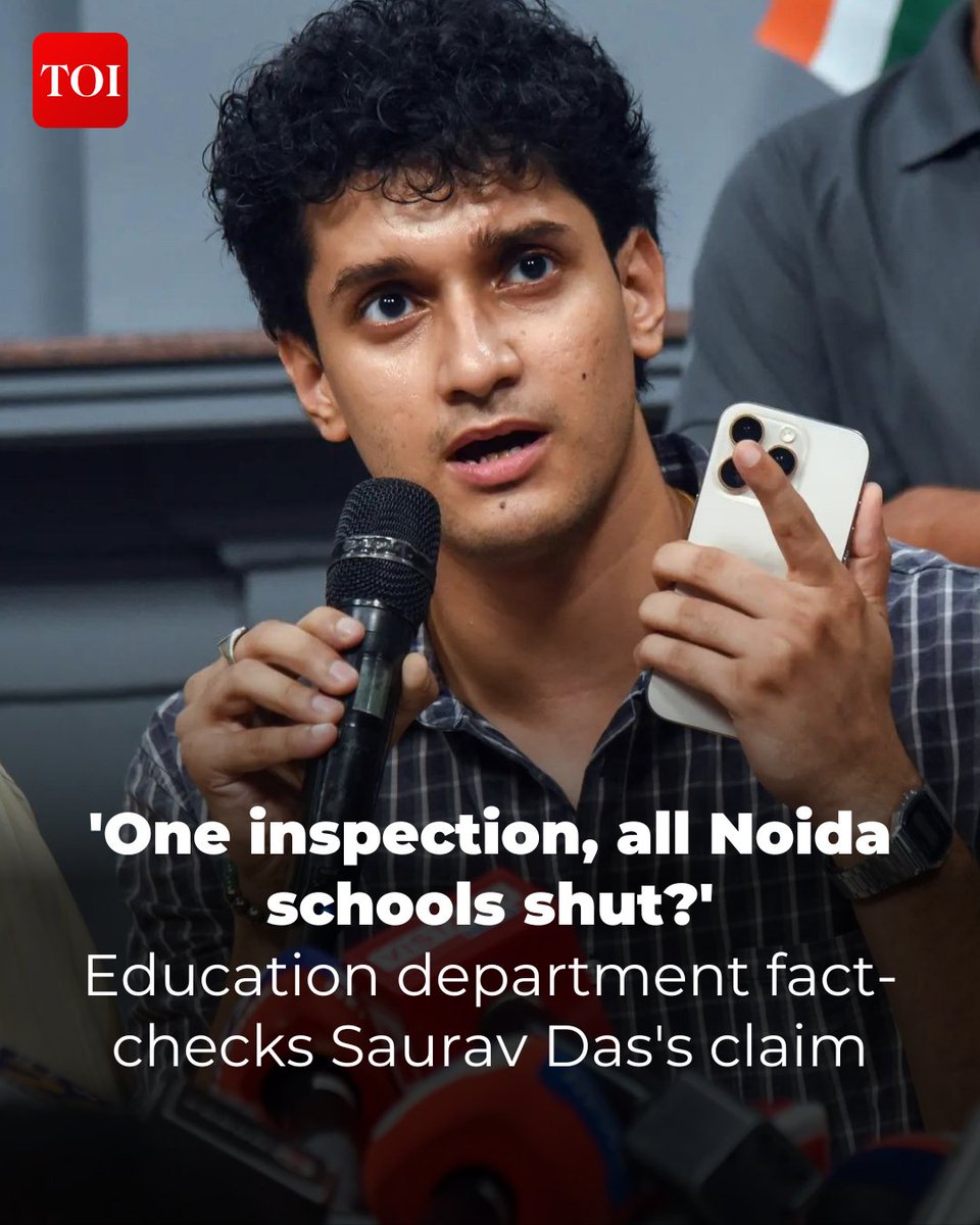 timesofindia's tweet photo. A claim by #CockroachJantaParty (CJP) spokesperson #SauravDas that all government schools in #UttarPradesh’s Gautam Buddh Nagar district were ordered to shut immediately after his team inspected a school in Noida has been refuted by the district education department.

In a post on X, Das claimed that all government schools in Gautam Buddh Nagar had been directed to close immediately and linked the alleged action to the #CJP’s inspection of a school in Noida.

More details 🔗 https://t.co/gvYhq5Y2Sr

The story doesn’t end here — continue on the TOI App 👉 https://t.co/ogFaRsUKyn