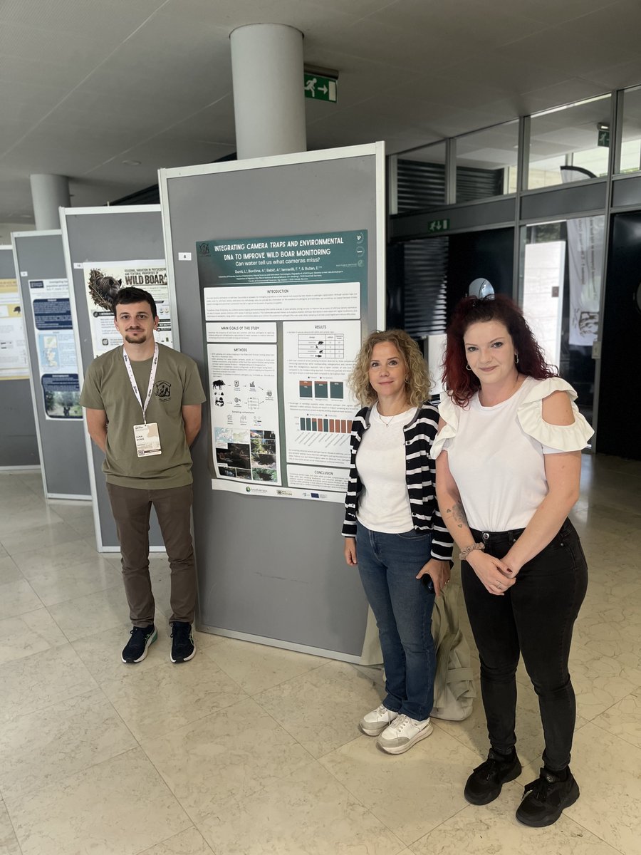 MolecularEcolUP's tweet photo. 🐗Last week, our group attended the 14th International Symposium on Wild Boar and Other Suids in Zagreb, Croatia. It was a great opportunity to present our work on wild boar diet, species interactions and improved monitoring methods.🐗🧬📷
@si_upr https://t.co/tGgcPCRY20