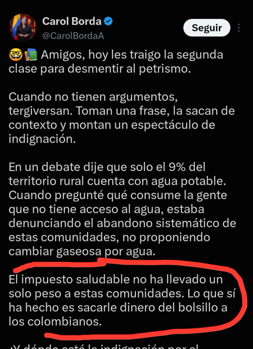 leomendozagp0's tweet photo. @CarolBordaA @CarolBordaA es como la chancla que se llena de mierd@ y la tratas de limpiar y la terminas embarrado ,desde cuándo los impuestos Saludables recolectados son para llevar agua a las territorios 🤦🏽‍♂️ https://t.co/nd4Uwzygym