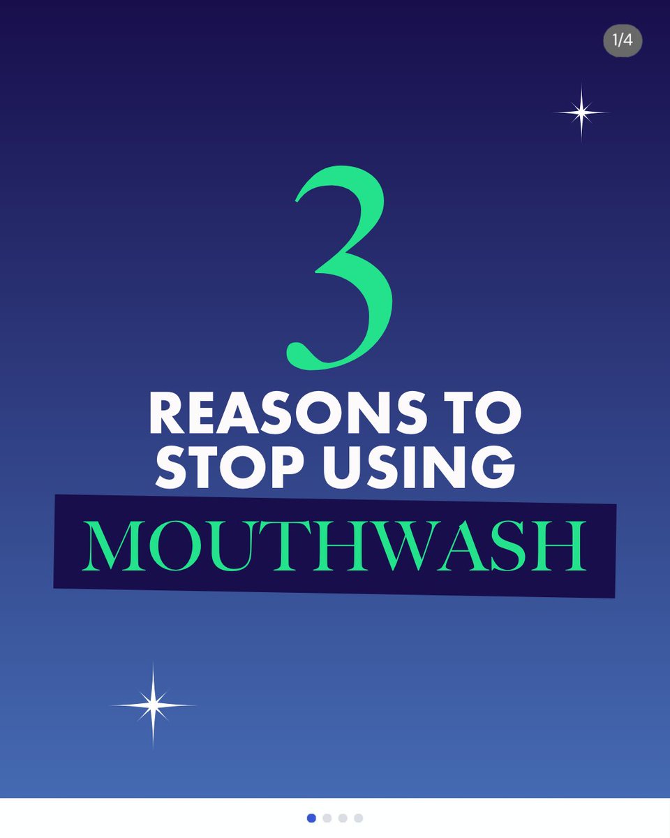 BrightDentistry's tweet photo. …there are actually ZERO reasons to skip mouthwash. Gotcha! 🦷😁

Brushing only cleans 25% of your mouth. Adding an alcohol-free rinse:
• Reaches hidden spots bristles miss
• Fights plaque &amp; gingivitis
• Strengthens enamel

Your daily 30-second upgrade! 💧✨ #BrightDentistry https://t.co/Ewbb39Z3Ja