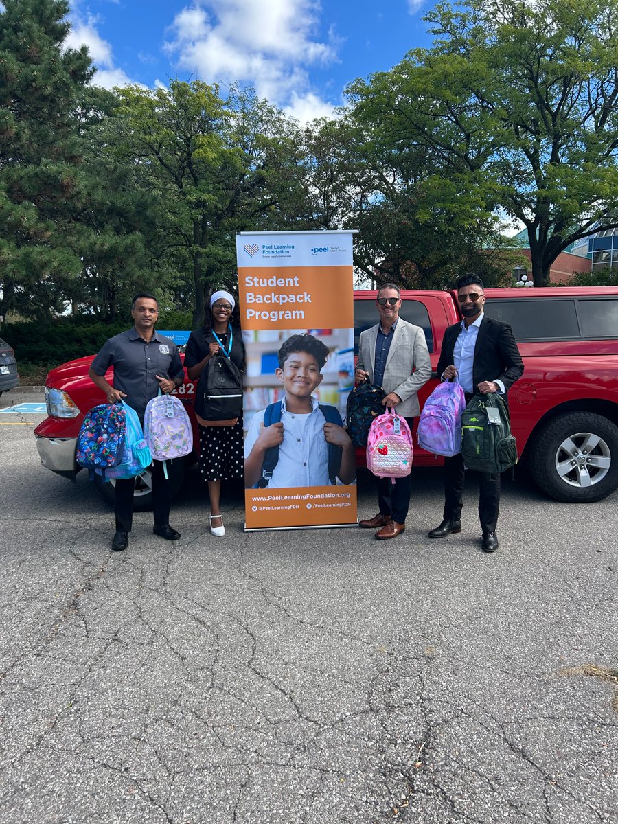 PeelLearningFDN's tweet photo. A big thank you to @BPFFACharity  for donating 100+ backpacks to our Student Backpack Program! 🎒💛
Your support is helping @PeelSchools  students start the school year with confidence and the tools they need to succeed.
#BackToSchool #CommunitySupport https://t.co/ITdO6PlJlq