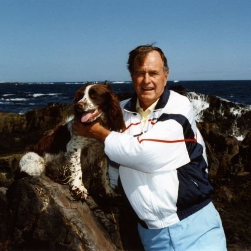 Bush41Library's tweet photo. Head outdoors to enjoy the final week of summer sunshine!

Captured on the rocks at Walker’s Point in Kennebunkport, Maine, this historical photograph shows President Bush alongside Ranger Bush.

Photo: September 3, 1990 | ID: P15473-27

#summer #rangerbush #bush41 #bush41library https://t.co/E13R1qzNnl