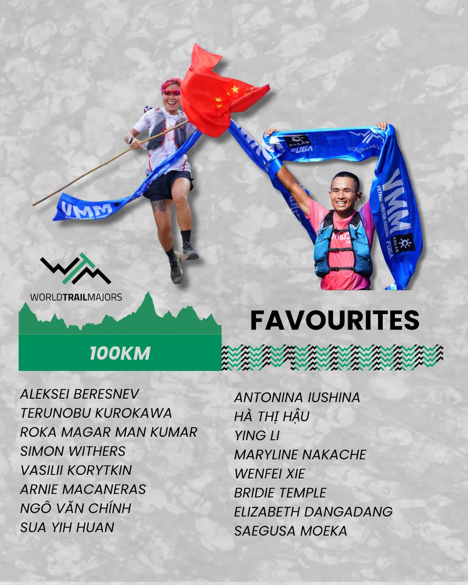 worldtrailmajrs's tweet photo. With the 100K part of World Trail Majors and the 50K in the Short Series, there’s plenty to look forward to across both start lines. ⛰️

Swipe for the distances, elevation gain, last year’s champions and the names to watch this weekend.

Who will you be cheering for? 👇 https://t.co/DpnAzdIqL6