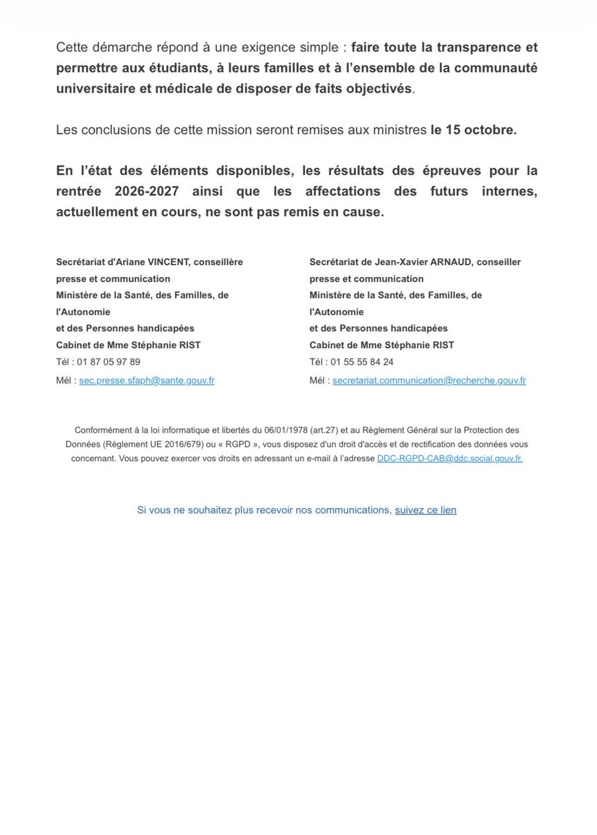stephanie_rist's tweet photo. Avec @PhBaptiste nous lançons une mission d'inspection pour garantir la transparence et la confiance dans les épreuves 👇

#ECOS https://t.co/xxtOy4P2qW