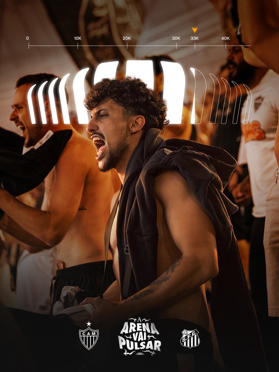 Atletico's tweet photo. 🖤🤍 Mais de 𝟑𝟑 𝐌𝐈𝐋 confirmados e #𝐚𝐀𝐫𝐞𝐧𝐚𝐕𝐚𝐢𝐏𝐮𝐥𝐬𝐚𝐫! 

Com a Massa ao lado somos sempre mais fortes! 👊🏽🏠

🔜 Pela Copa: https://t.co/T0OkcuGtvP https://t.co/MM1rmqfCfo