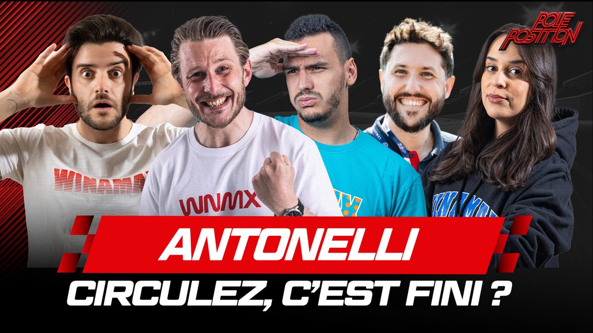 poleposition's tweet photo. 🏆 Antonelli : la saison 2026 déjà pliée ? 

🚨 LIVE À 19H ▶️ https://t.co/DvIgEyiroo

🗣️ @LucasParleF1 / @Emmanuel_Moine / @Alex_Racing1 / @anthonydrevet / Nadia Race https://t.co/92WqLHMkEM