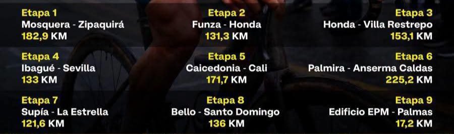 torresolimpico's tweet photo. El CLÁSICO RCN 2026 definió sus equipos participantes👇🏻

Entre el 17 y el 25 de octubre y con 9 etapas que sumarán 1.272 kilómetros, el CLÁSICO RCN 2026 buscará su nuevo campeón general.

EQUIPOS / RECORRIDO👇🏻 https://t.co/fTBYJAOpQe