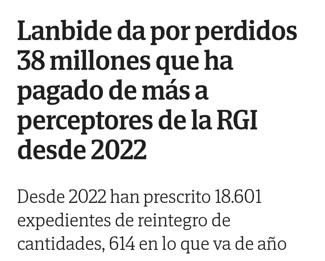 PrietoRigal's tweet photo. PNV y PSOE presumen de gestión mientras Lanbide da por perdidos 38 millones pagados de más y deja prescribir 18.601 expedientes desde 2022. Luego hablarán de rigor, control y buen gobierno. Euskadi funciona. Ven y cuéntalo… pero no mires las cuentas. https://t.co/FMmX72CHDU