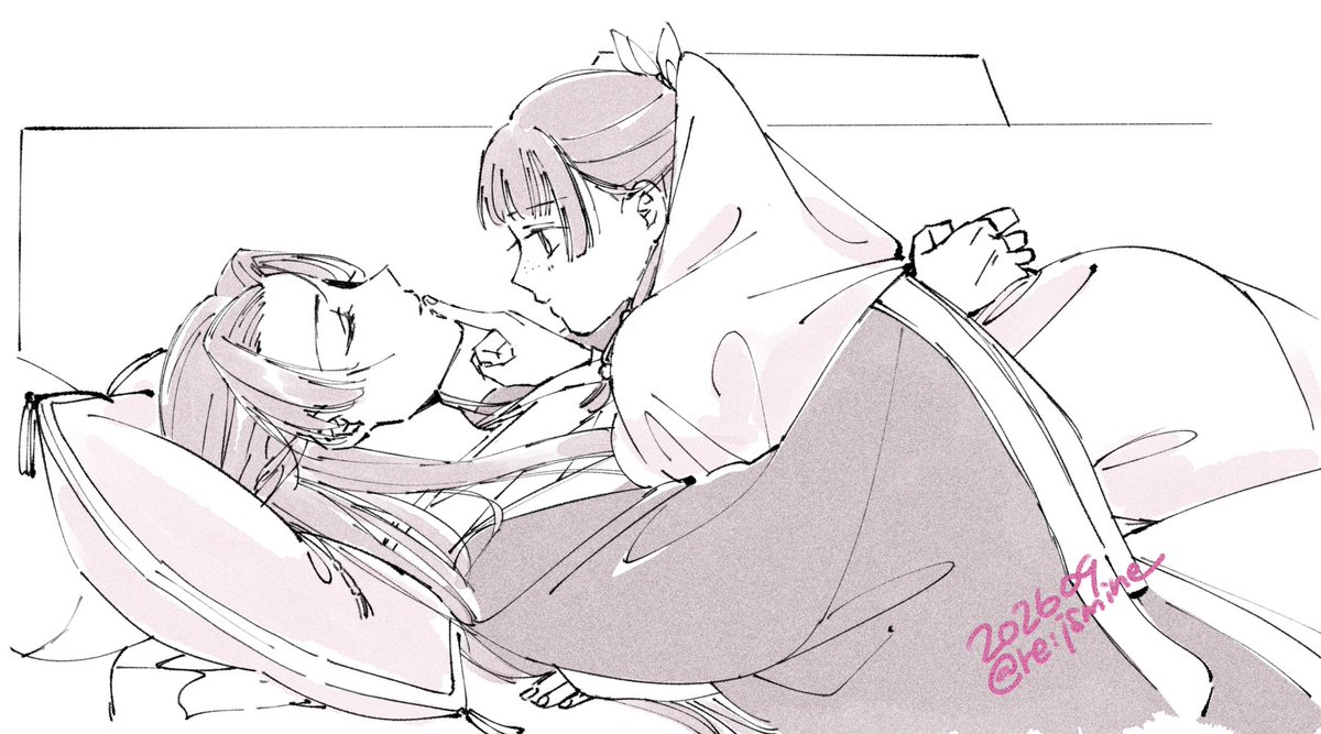 re_ismine's tweet photo. あんまりにも可愛いので描かせていただきました♡♡♡
くちびるふにふにまおで脳焼き切れるかと思った。
いつもめちゃくちゃかわいいじんまおちゃんをありがとうしろくろだいせんせ〜！！！ https://t.co/DFvhyTfcJ6