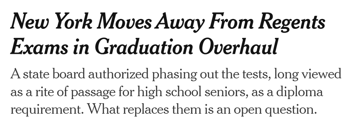 johnarnold's tweet photo. Problem: high schools graduate students who lack basic reading and math skills

Solution: require students to demonstrate basic proficiency before graduating or advancing

Problem: parents, schools and politicians don't like resulting increase in students held back or not graduating

Solution: state ends proficiency testing for graduation and promotion

Problem: high schools graduate students who lack basic reading and math skills