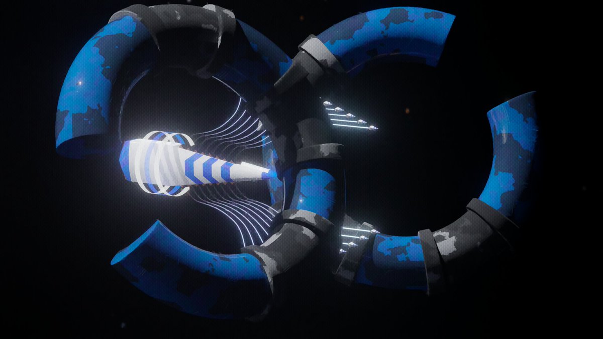 yoedamen's tweet photo. #SST26 Day 15, Derelict. What were the bandits up to? They were in the process of illegally scavenging abandoned ring stations.

#spaceshiptember #b3d #blender3d #3DCG https://t.co/Lhyipw4wV3