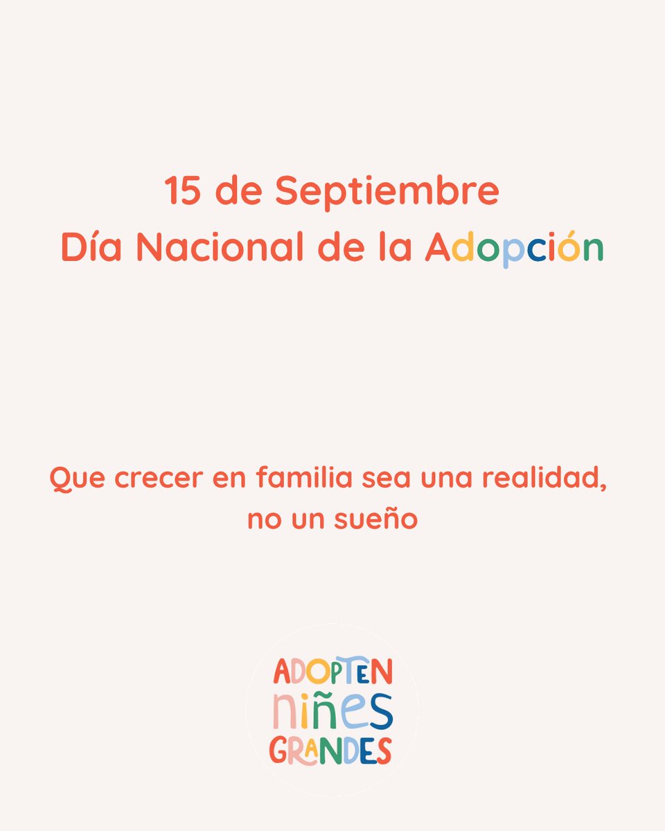 AdopcionNG's tweet photo. Día Nacional de la Adopción

En estos días elegimos contarte algunas de nuestras historias de familia. ❤️

Hoy recordamos que todas las infancias tienen derechos: a crecer en familia, a recibir cuidados, a jugar, a estudiar y a ser escuchadas. 👇

#AdoptenNiñesGrandes https://t.co/IZAUG5Uduy