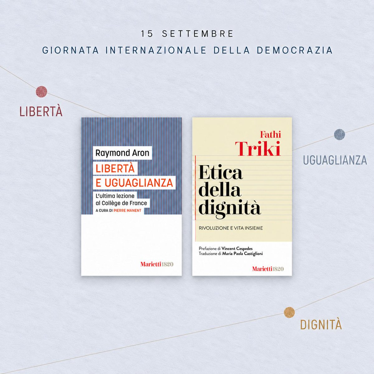 marietti1820's tweet photo. Nella Giornata internazionale della democrazia, due letture sui principi che la fondano.

👉https://t.co/QY94Moz85O
👉https://t.co/KukH6TO7b9 https://t.co/KajD3V9u8x