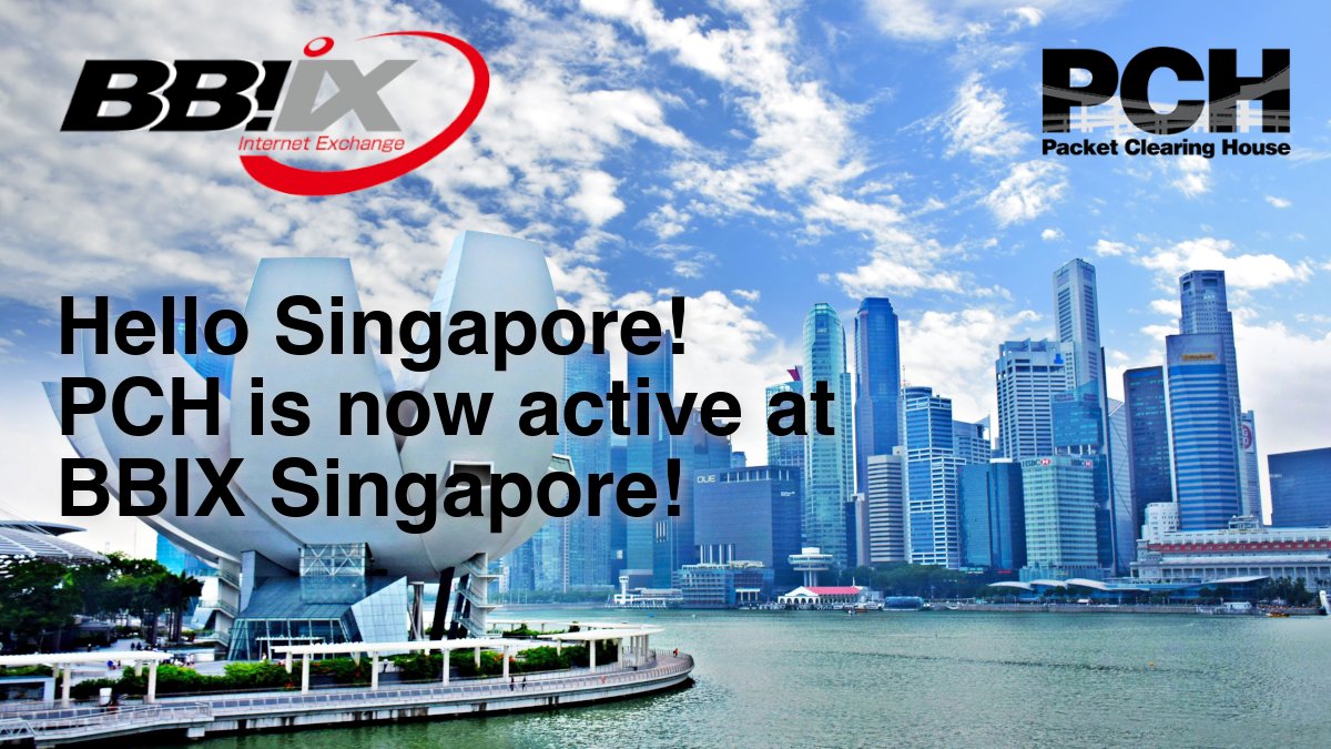 PCHglobal's tweet photo. Hello, Singapore!
We’re thrilled to announce that PCH is now live and ready for #peering at BBIX Singapore!
Huge thanks to the @BBIX team for supporting us in building a faster, more secure, and resilient #DNS infrastructure.
#PCH #Anycast #IXP #DNSresiliency #GlobalAnycast https://t.co/XoBHw1NFk1