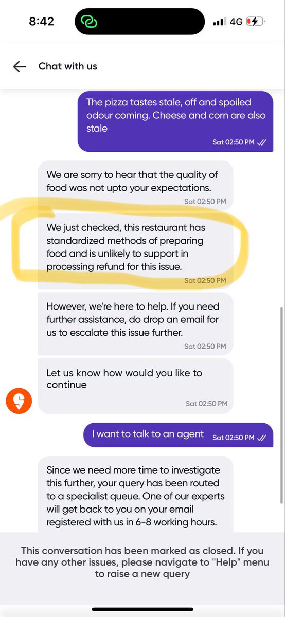 imankit91's tweet photo. Ordered Pizza last Sat frm @pizzahut thru @Swiggy veggies in pzza were spoiled &amp; smelled rotten. I raised concern on Swiggy, was surprised by response “this restaurant follows standard practices” &amp; they ended conversation
I mean this shud not be a consumer addressal @fssaiindia https://t.co/wzGpnVg4gG
