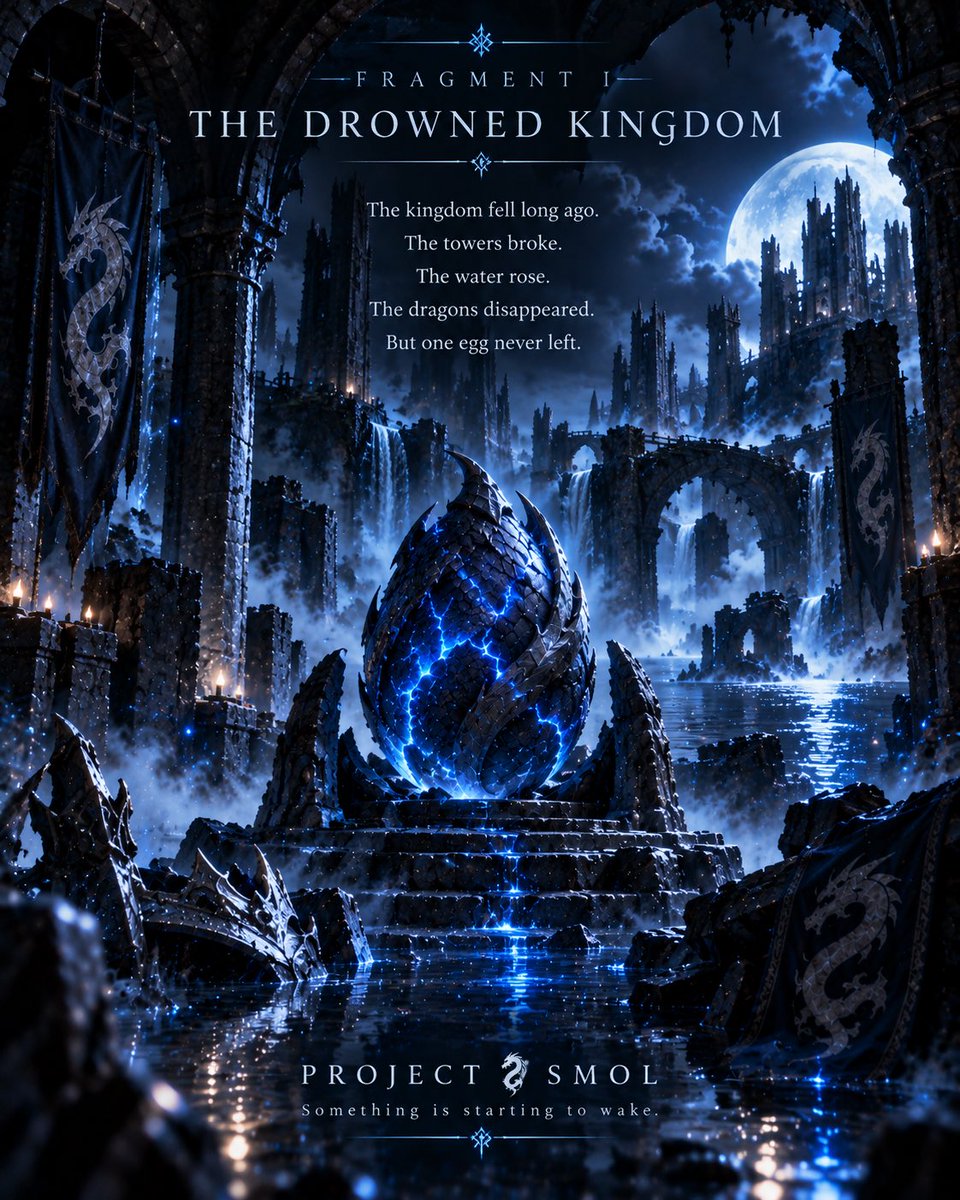 BillyFont's tweet photo. FRAGMENT I โ THE DROWNED KINGDOM
The kingdom fell long ago.
The towers broke.
The water rose.
The dragons disappeared.
But one egg never left.
It waited.
And nowโฆ something is starting to wake. ๐ฅโก๐
Project Smol
#ProjectSmol #LoreDrop #Solana #Memecoin https://t.co/1xMaOp252H