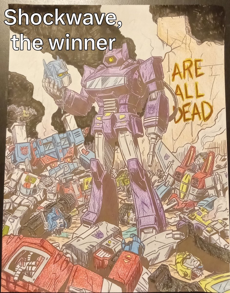 Fishie228's tweet photo. I can NOT claim the original line work as my own, but the colors are my own.
#Godzilla #Ultraman #Transformers #OptimusPrime #colorpencils https://t.co/txhKusNCLn
