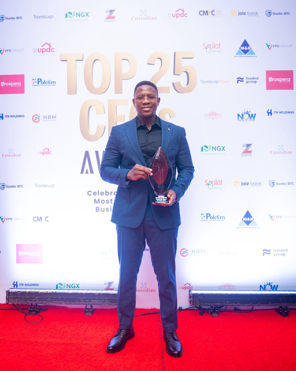fembolgroup's tweet photo. We’re proud to celebrate our MD, Oluwafemi Bewaji, on his recognition among BusinessDay’s Top 25 CEOs. 

A recognition of the leadership, strategic thinking and relentless execution shaping Fembol Group.

Congratulations, Sir.

#FembolGroup #BusinessDay #Top25CEOs #NextBulls https://t.co/4QCdATs92O