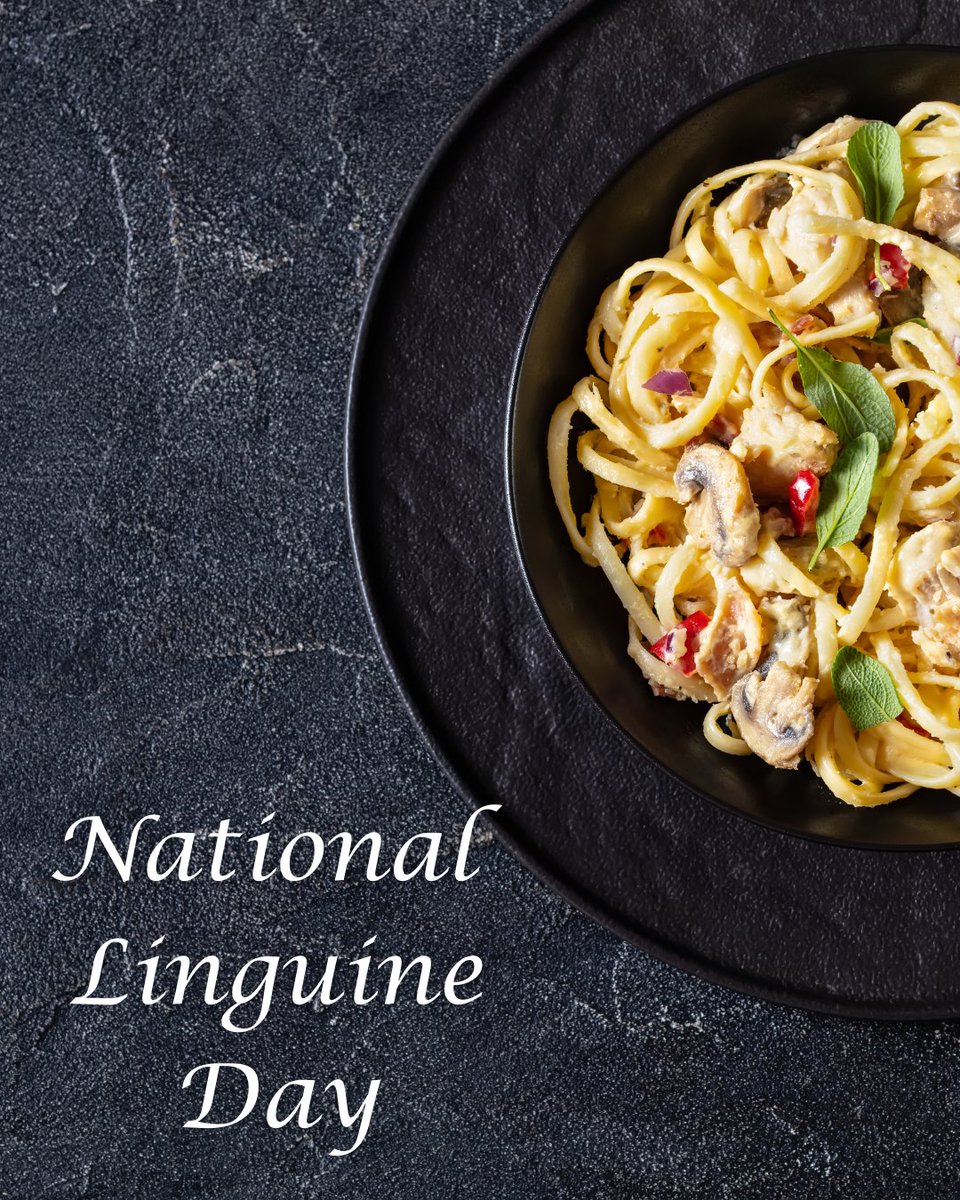 mystocktonagent's tweet photo. Happy #NationalLinguineDay! 🍝 

Twirl your fork and dive into the deliciousness of one of Italy's favorite pastas! 

Whether it's paired with creamy sauces, fresh seafood, or classic pesto, there's no wrong way to enjoy linguine. 

How do you like yours? https://t.co/fq1ta30Sqg