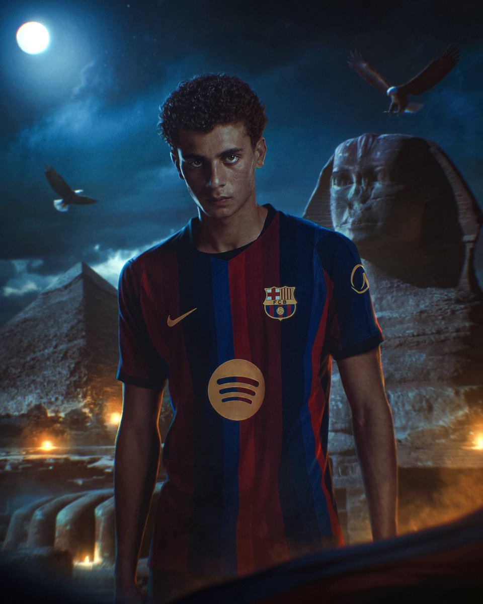 FCBarcelona's tweet photo. Born in Egypt. Destined for Barça. https://t.co/dWRVYtPRik