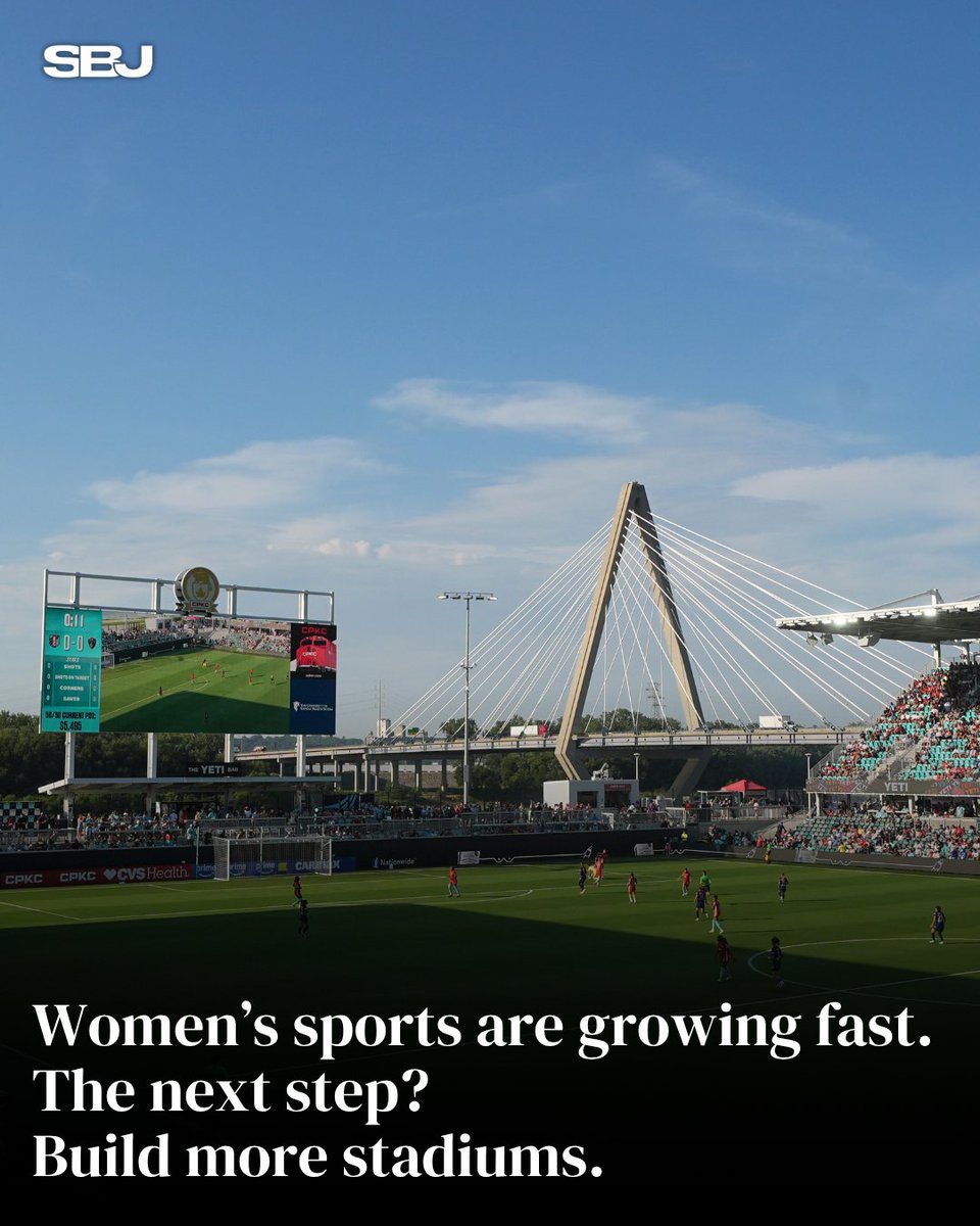 SBJ's tweet photo. Women’s sports have proven the audience is there. 

A new report from @Populous and Project Level says the next growth opportunity is venue ownership, with purpose-built stadiums potentially unlocking billions in long-term value.

MORE: https://t.co/W4u3XMS8Vj https://t.co/3JbvoBofpL
