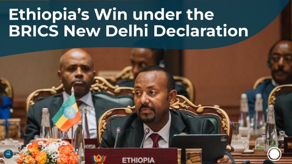 DeltaBenor's tweet photo. Under the BRICS New Delhi Declaration, Ethiopia secured strong support for its WTO accession bid, COP32 Presidency, and candidature as Africa’s sole nominee for the ICAO Council #BRICS #Ethiopia @ETEmbassyJIB @MFAEthiopia @PMEthiopia https://t.co/W4BNYEGzAm