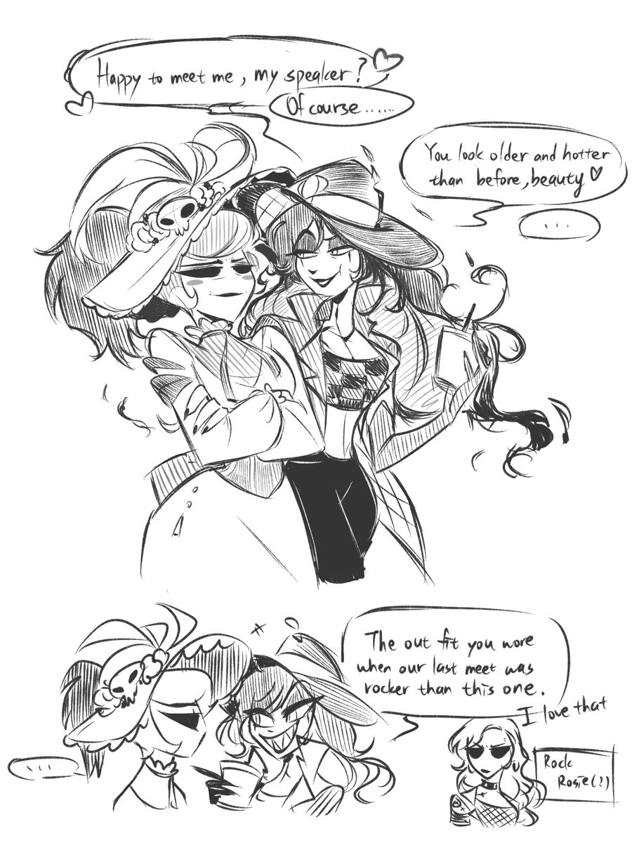PeriQ5XG's tweet photo. Sketch “The speaker of the (Evil) God”
Imagine WHAT IF Rosie is Roo’s speaker…
#HazbinHotel #HazbinHotelRosie #HazbinHotelRoo https://t.co/SKkCHgNupp