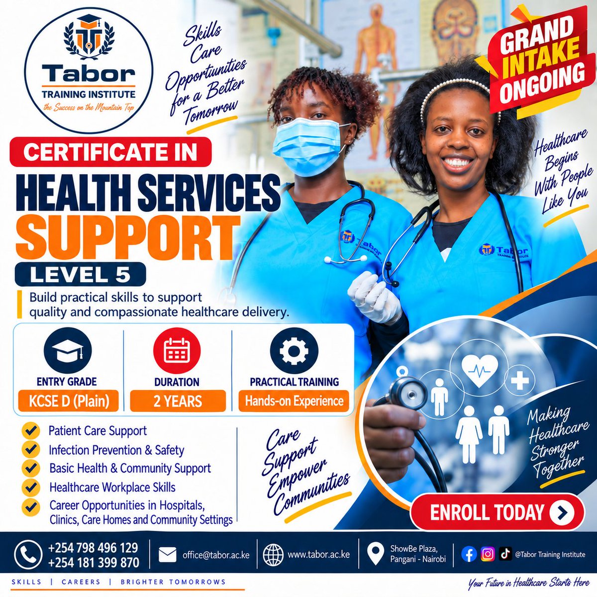 Tabor_college's tweet photo. HEALTHCARE NEEDS SKILLED PEOPLE. BECOME ONE OF THEM. ❤️

Build practical skills to support quality and compassionate healthcare delivery. Prepare yourself for opportunities in hospitals, clinics, care homes and community healthcare settings. https://t.co/sA4gQDPshq