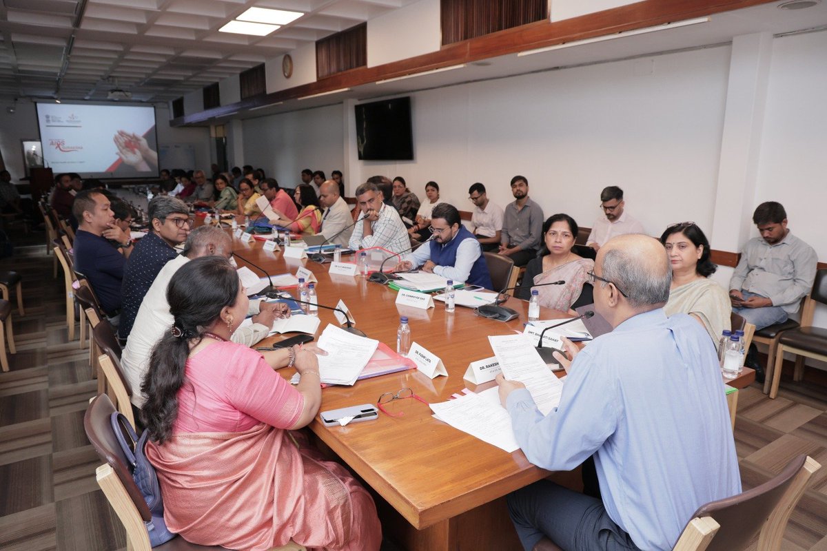 NACOINDIA's tweet photo. Integrating Mental Health into HIV care

A consultation on “Integration of Mental Health Services with ART Services under NACP”, chaired by Dr. Rakesh Gupta, AS, @MoHFW_INDIA & DG, NACO was held today at India International Centre, New Delhi.

Highlighting that “the last mile may be behavioural rather than biomedical,” Dr Gupta called for simple, feasible and scalable convergence between NACP & NMHP to address behavioural and psychosocial factors affecting testing, linkage, adherence and retention.

The consultation brought together senior officers from NACO & NHMP, State Programme Officers of NMHP & SACS, subject experts from @NIMHANS_BLR , @delhiihbas, @aiims_newdelhi, @ICMRDELHI & @DirectorLHMC and representatives from @WHO,  @CDCgov, @UNAIDS, @AllianceinIndia, @Jhpiego, @fhi360 , @SAATHII & @HLFPPT, along with officials from ART Centres, private hospitals and communities.