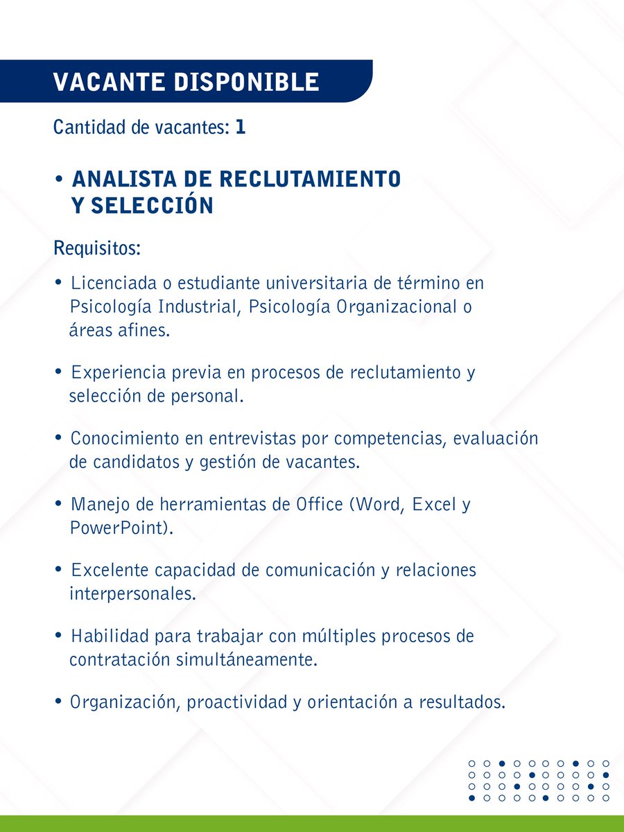 InfotepRD's tweet photo. ¡Oportunidades laborales en San Francisco de Macorís!

Este jueves 17 de septiembre, participa en nuestra Jornada de Empleo y conoce las vacantes disponibles en diferentes áreas.

📍 Regional Cibao Nordeste
🕘 9:00 a. m. a 3:00 p. m.

Desliza ⏩️

#INFOTEP https://t.co/ozupiL0znT
