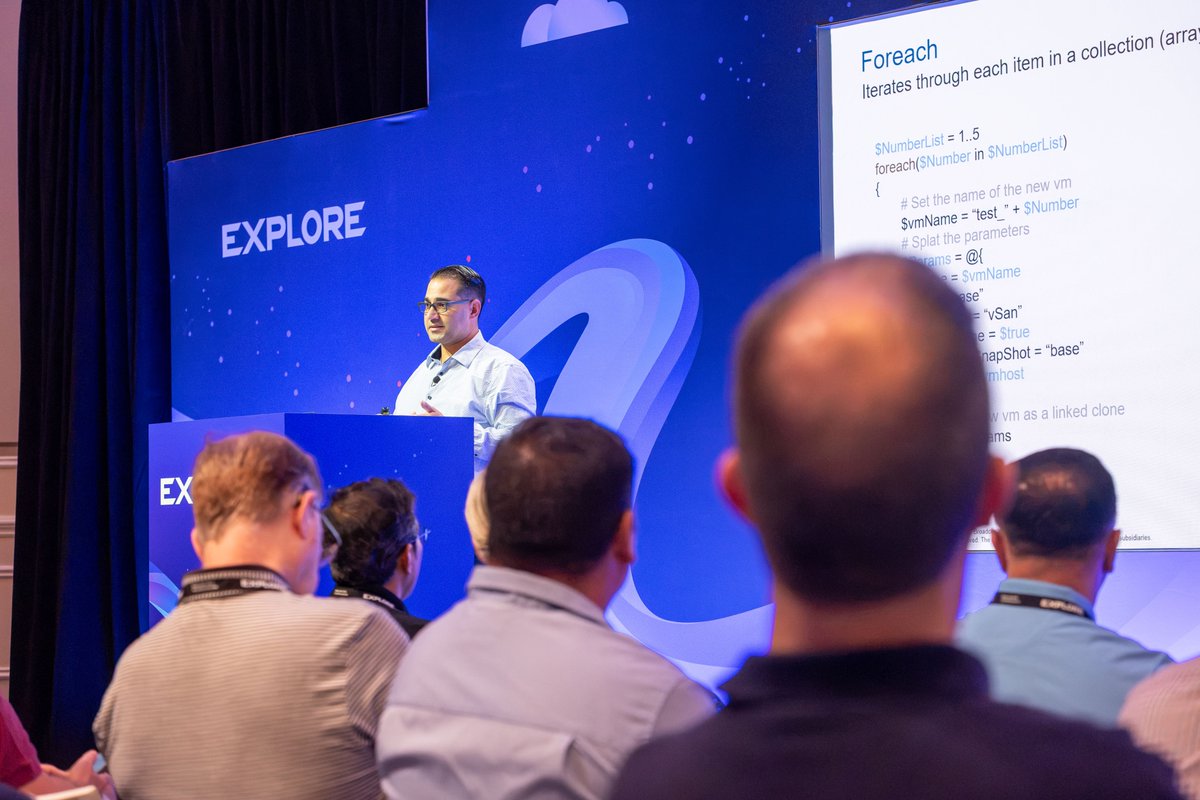 VMwareExplore's tweet photo. 100+ hours of #VMwareExplore 2026 content is now live on demand.

Easily find what you're looking for—filter by product, session type, track, or experience level to get straight to the technical deep dives you need.

Start watching now: https://t.co/VJpGJll8mr https://t.co/9yt6HuJGqm