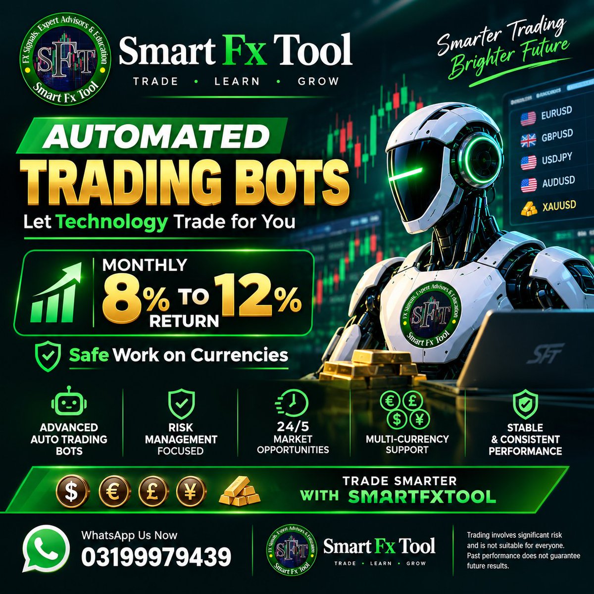 smartfxtool's tweet photo. 🚀 𝐀𝐮𝐭𝐨𝐦𝐚𝐭𝐞𝐝 𝐓𝐫𝐚𝐝𝐢𝐧𝐠. 𝐒𝐦𝐚𝐫𝐭𝐞𝐫 𝐃𝐞𝐜𝐢𝐬𝐢𝐨𝐧𝐬. 𝐁𝐞𝐭𝐭𝐞𝐫 𝐓𝐫𝐚𝐝𝐢𝐧𝐠. 
🔥 Auto Trading Bots
💹 Designed for Currency Markets

#smartfxtool #AutoTrading #tradingbot #forextrading #currencytrading #forexpakistan #AutomatedTrading #SmartTradingAsia https://t.co/885H6IxvFr