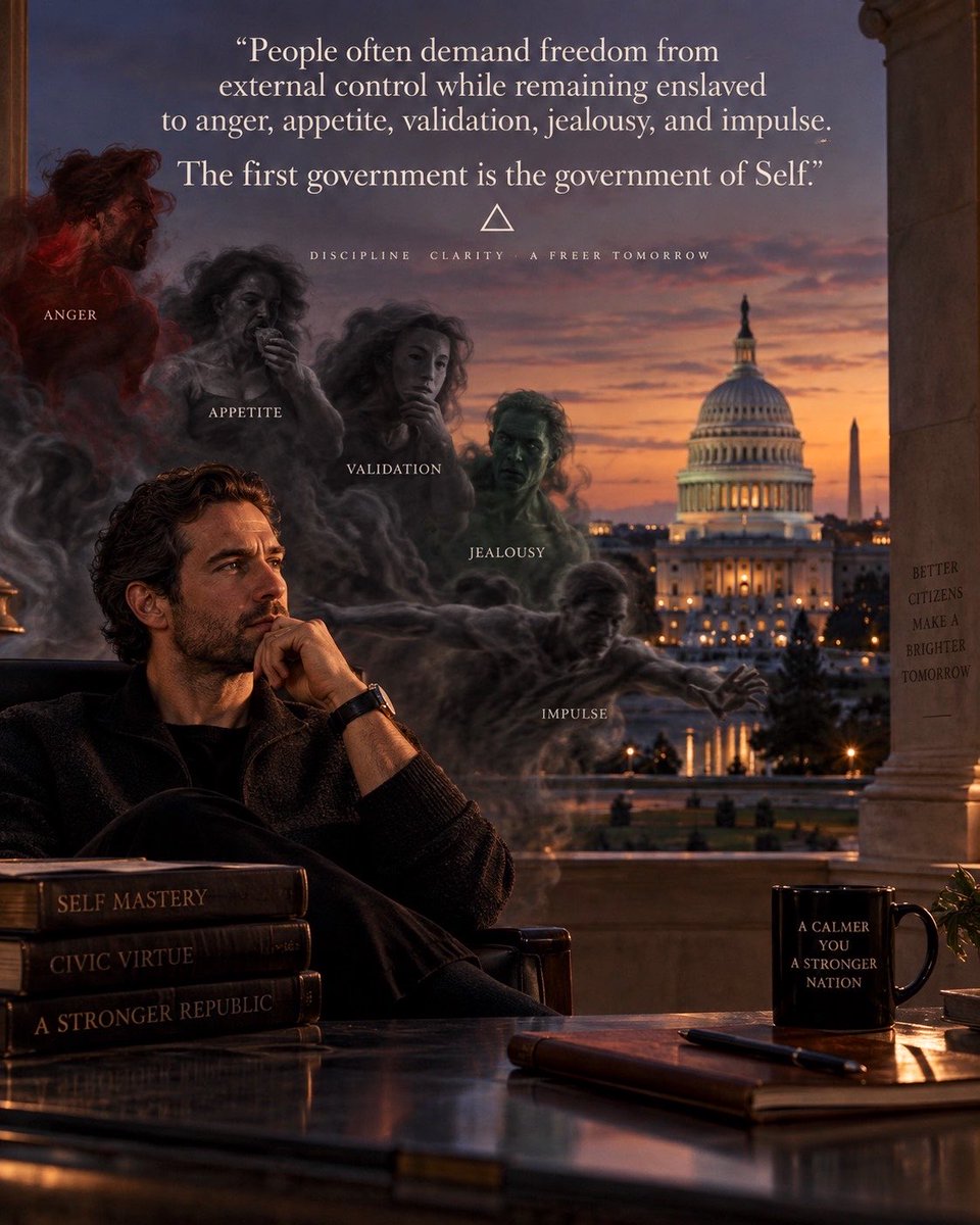THAEDLIGHT's tweet photo. “People often demand freedom from external control while remaining enslaved to anger, appetite, validation, jealousy, and impulse. The first government is the government of Self.” 
@ILLUMINATIAM https://t.co/018tom7Kzy