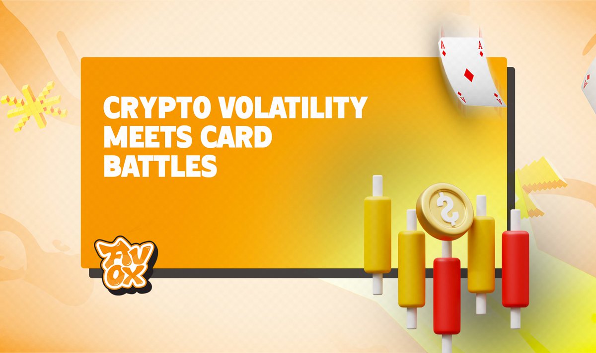 AvoxRH's tweet photo. AVOX is not just another trading card game. 

Each card represents a real crypto asset, and its performance is influenced by market movement. 

Your strategy is shaped by the same volatility that moves the crypto market. https://t.co/BFRtH8kU1z