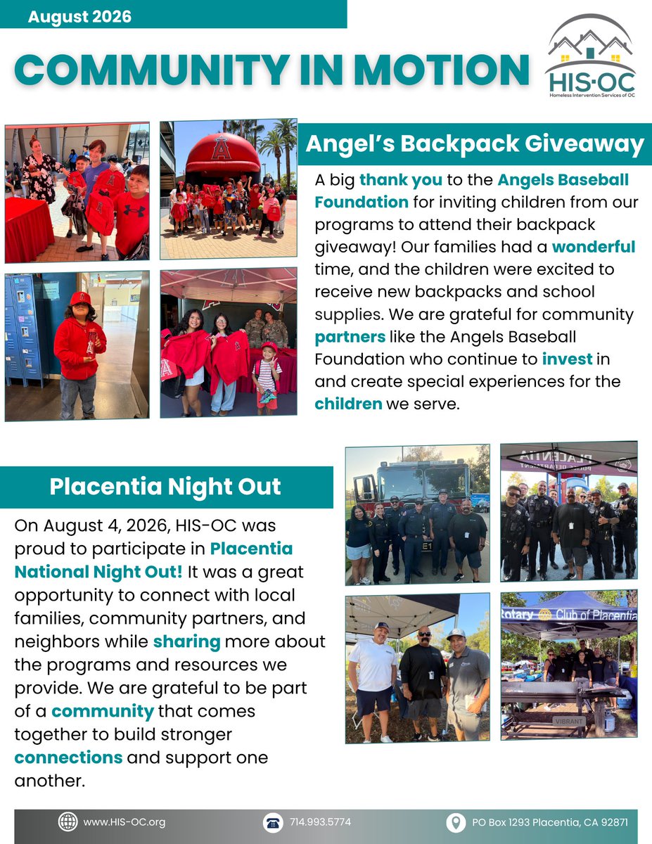 Homeless_Int_OC's tweet photo. AUGUST SNAPSHOT | COMMUNITY IN MOTION https://t.co/8uirrjsBhH