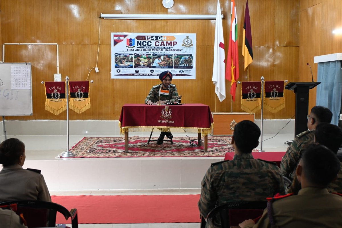 Remo_273's tweet photo. 🏥 NCC Cadets | Military Hospital Attachment Camp

30 NCC cadets-15 Senior Division boys and 15 Senior Wing girls-are undergoing a 12-day Military Hospital Attachment Camp at 154 General Hospital, Zakhama, near Kohima, Nagaland, from 14–25 Sep 2026.

Under the guidance of specialist medical officers, the cadets are gaining hands-on experience in BLS, CPR, triage, first aid, choking management, fracture stabilisation, bleeding control and casualty evacuation.

Through practical drills, mannequin training, vital-sign monitoring and bandaging sessions, they are turning knowledge into confidence and skills.

A valuable experience preparing young cadets to respond calmly and effectively when every second counts. 🇮🇳🫡
@NortheastToday @airnews_kohima @AlongImna @official_dgar @Resonant_News @LevinaNeythiri @easterncomd @adgpi @BundelKhandee 

#NCC #MilitaryHospital #Nagaland #Zakhama #YouthEmpowerment #FirstAid